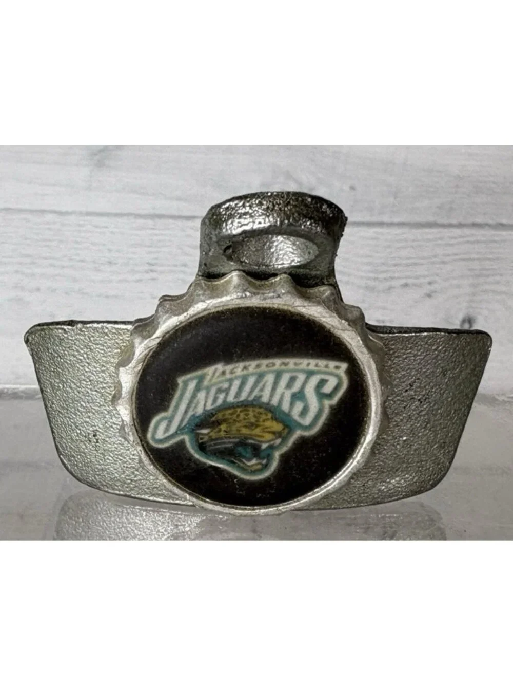 JACKSONVILLE JAGUARS Black Silver Metal Wall Mount NFL Pub Bar Bottle Cap Opener